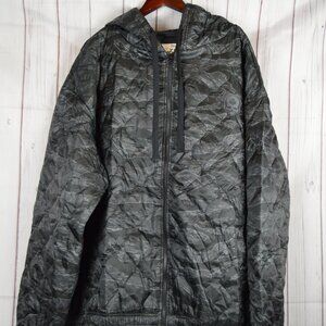 Zero Foxtrot Woobie Zipped 3 XL 3X Black Camo Hooded Jacket EUC
